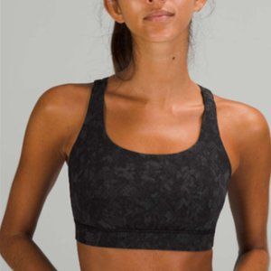 lululemon athletica Charcoal Patterned Sports Bra